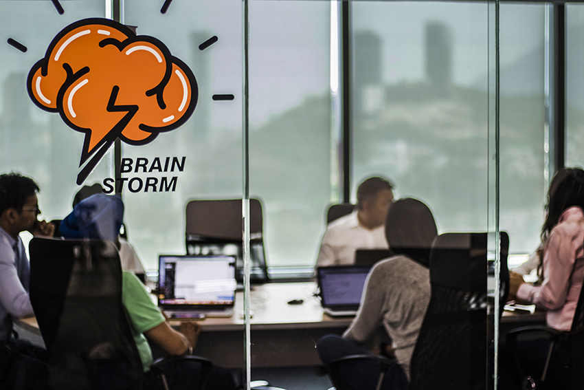 A meeting room at the DigitalOnUs office in Mexico
